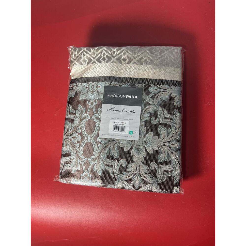 Madison Park 72 in by 72 in Jacquard Shower Curtain